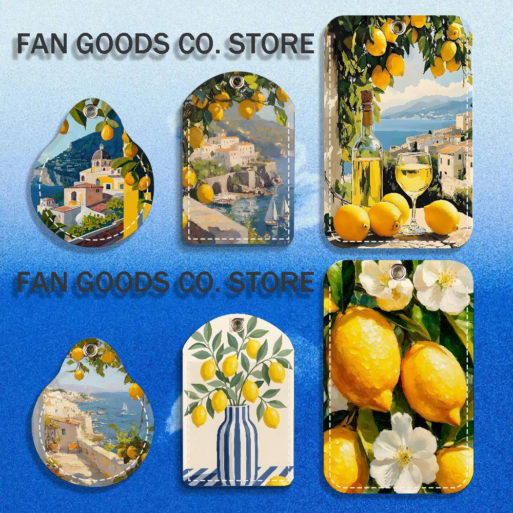 Leather Works - European Amalfi Coast Lemon Holder Keychain