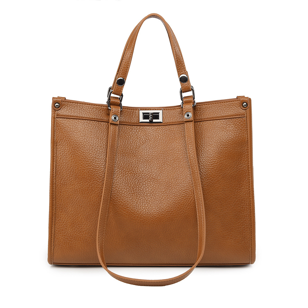 Vintage Leatherwork - Women Large Capacity Tote Bag PU