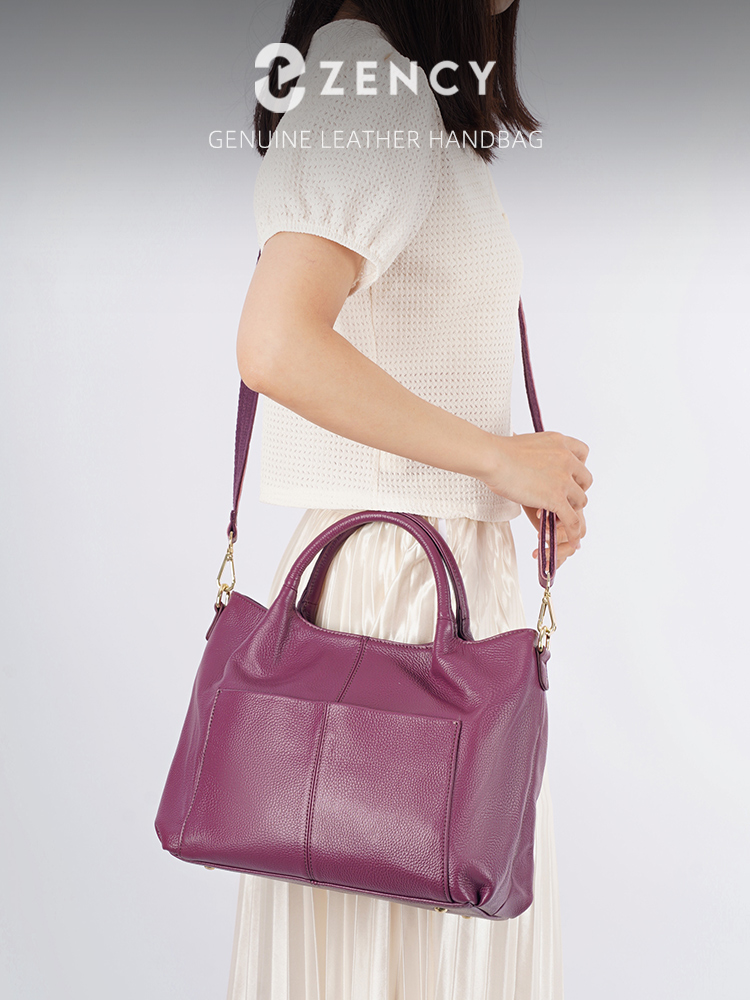 Leather Work Bag Women - Zency Genuine Leather Large Tote Bag