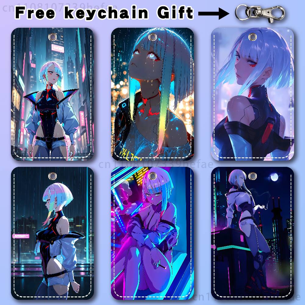 Leather Works - Lucy C-Cyberpunk E-Edgerunners Holder Keychain For