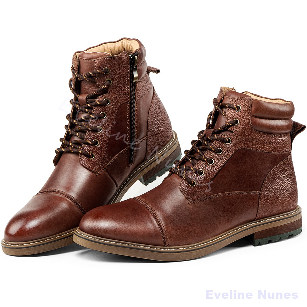 Vintage Leatherwork - Vintage Brown Genuine Leather Combat Boots