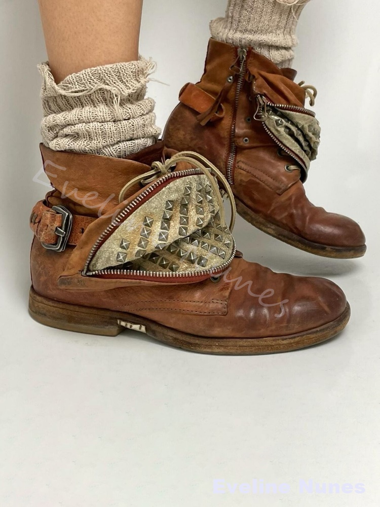 Vintage Distressed Brown Ankle - Vintage Leatherwork 评论和价格