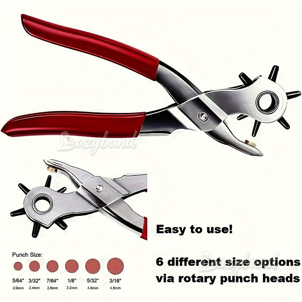 Multi-functional Leather Hole  - Leather Punch Revolving 评论和价格