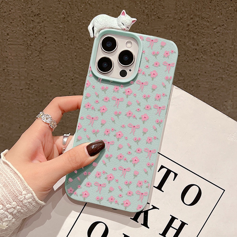 Cute Bow Flower With 3D Cute C - Leather X 评论和价格