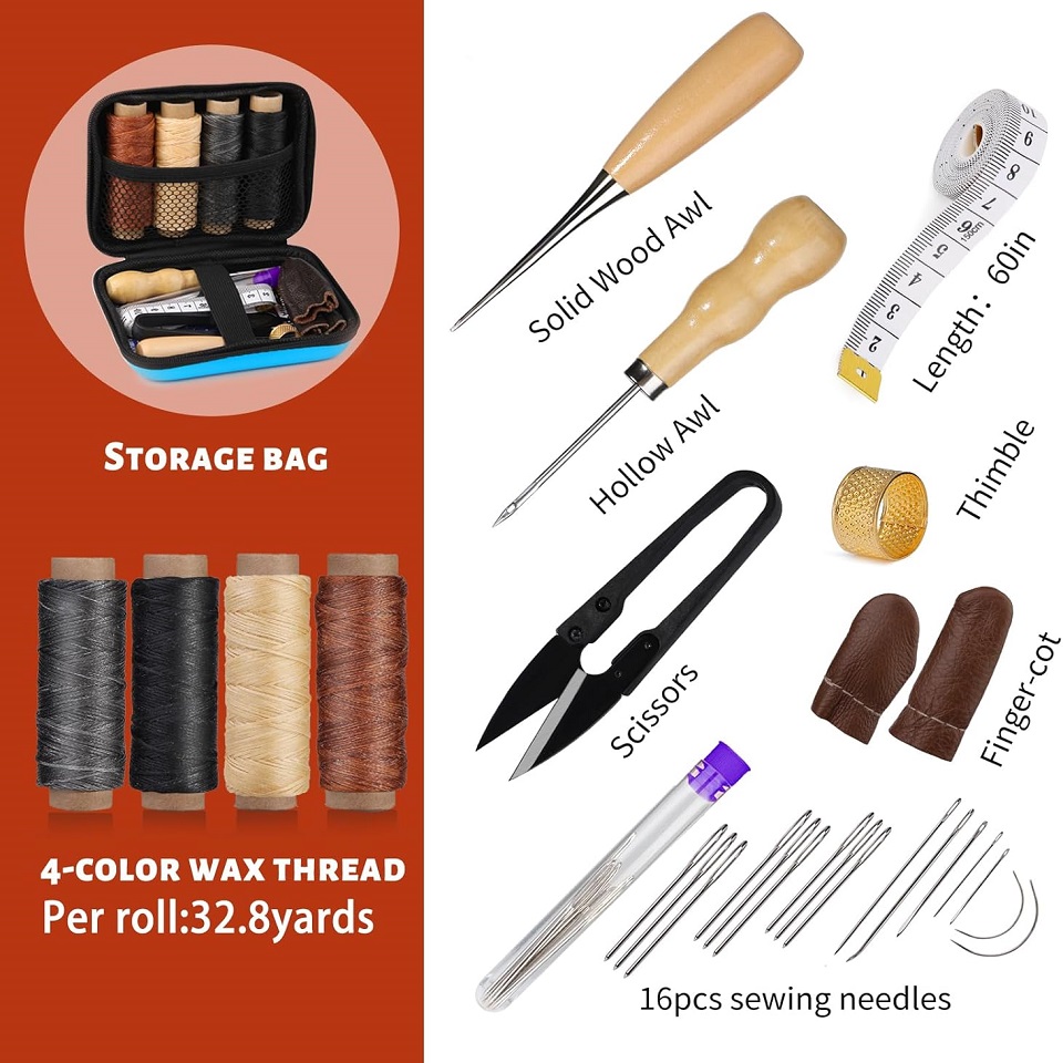 BUDDUR Leather Sewing Tools Ki - Leatherwork Needles 评论和价格