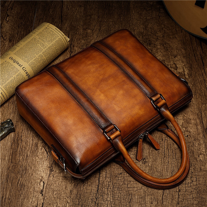 YETTIES Business Top Grain Lea - Vintage Leatherwork 评论和价格