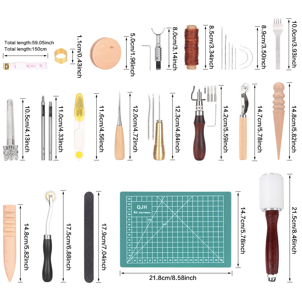 Leather Working Kit Craft Tool - Leatherwork Needles 评论和价格