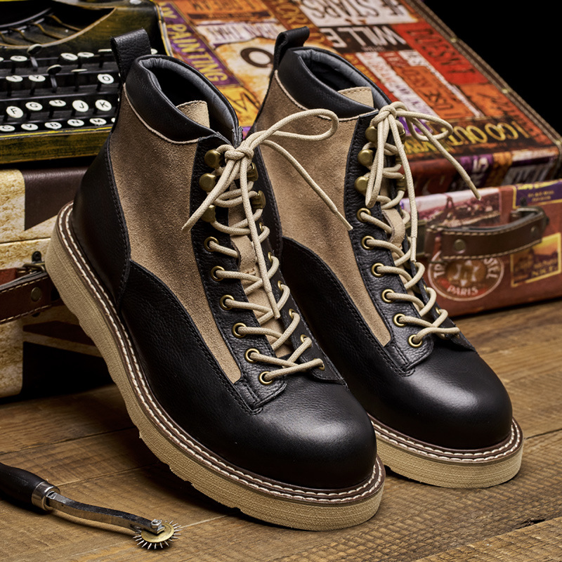 Men's Short Toe Work Boots, Am - Vintage Leatherwork 评论和价格