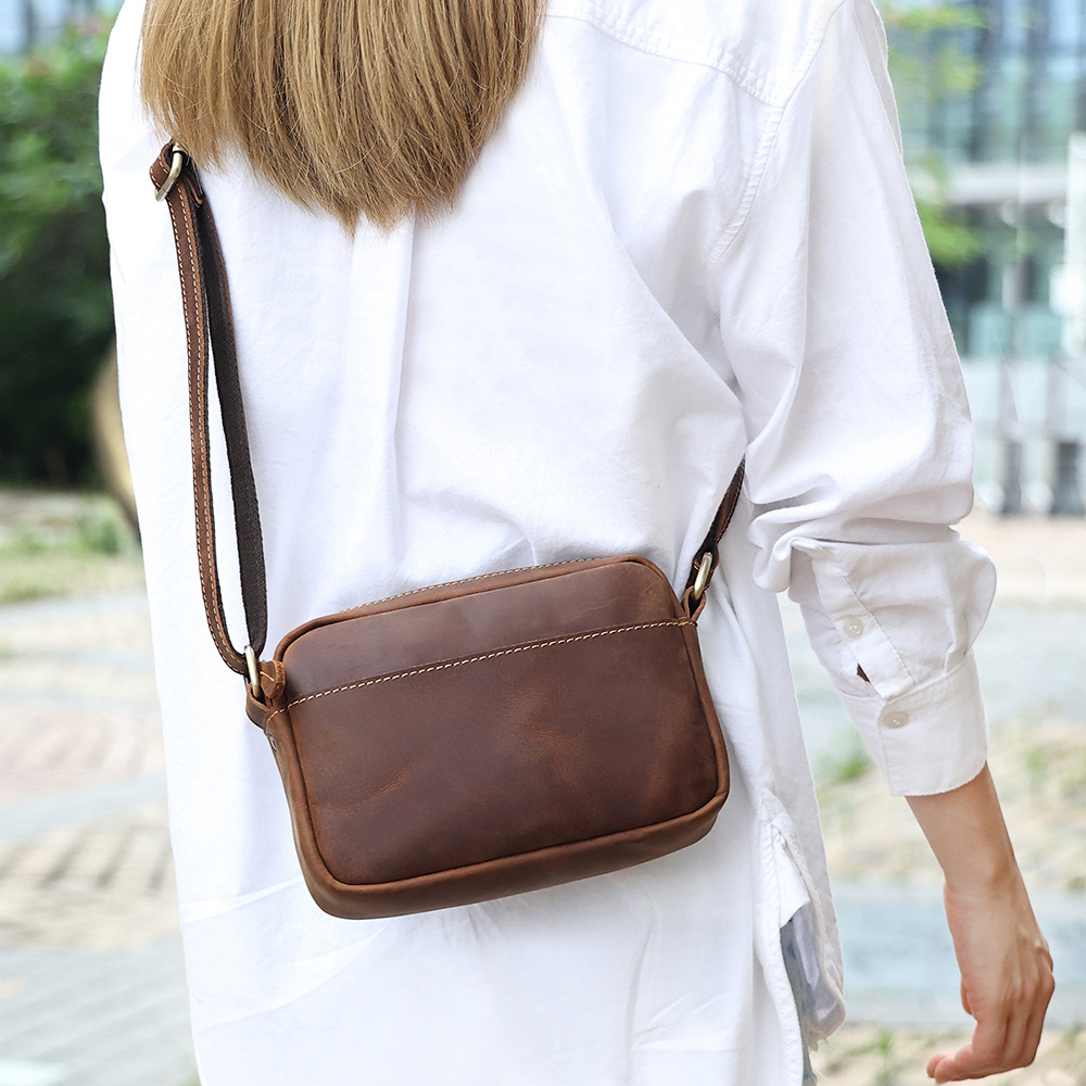 Luxury Genuine Cowhide Messeng - Vintage Leatherwork 评论和价格