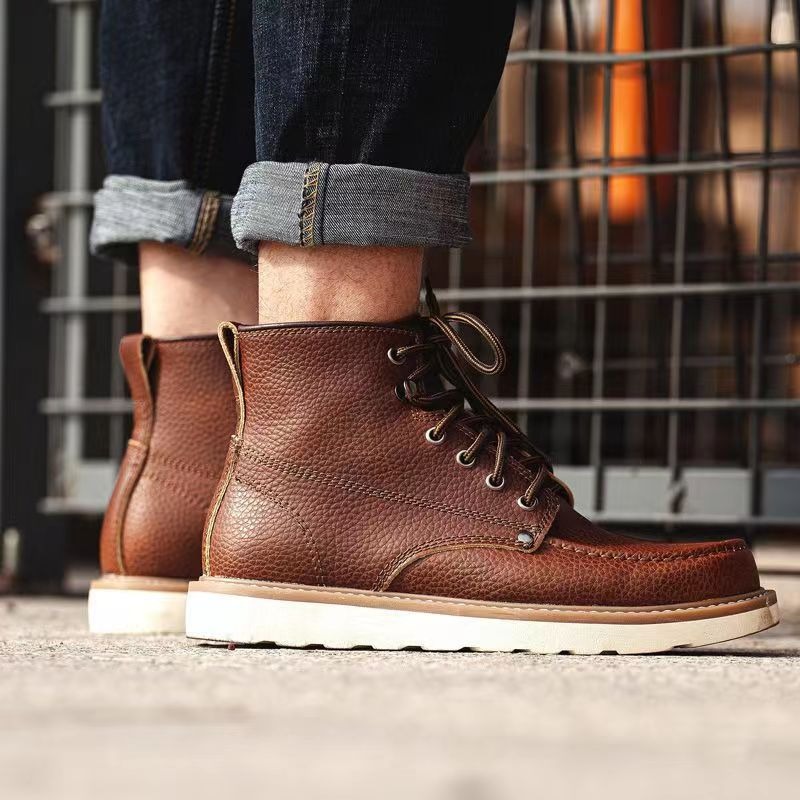 Men 875 Work Boots Genuine Cow - Vintage Leatherwork 评论和价格