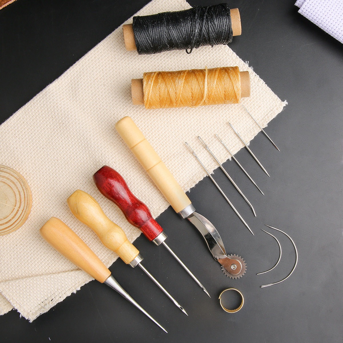 13 Pcs Leather Sewing Set Hand - Leatherwork Needles 评论和价格