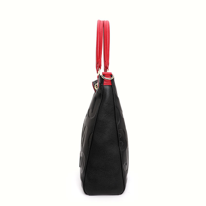 Genuine Cowhide Embossed Lette - Leather Work Bag Women 评论和价格
