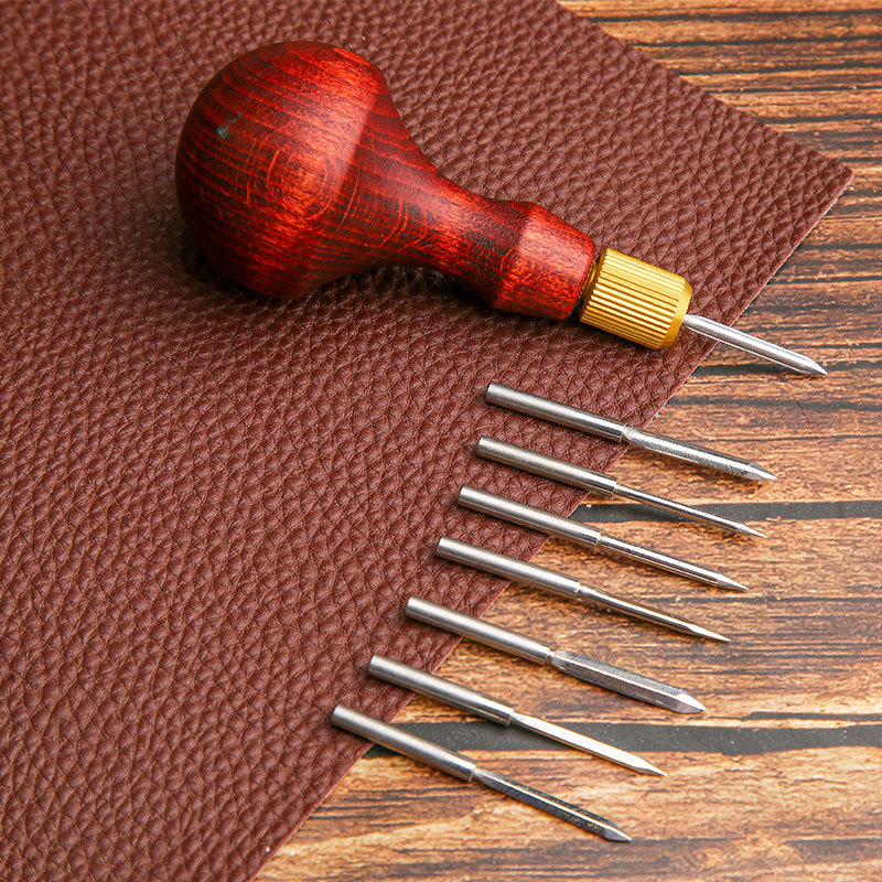 1Set DIY Leather Punch Awl Woo - Leather Punch Revolving 评论和价格