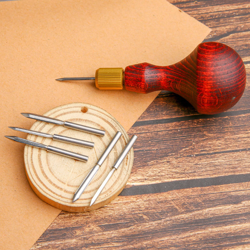 1Set DIY Leather Punch Awl Woo - Leather Punch Revolving 评论和价格