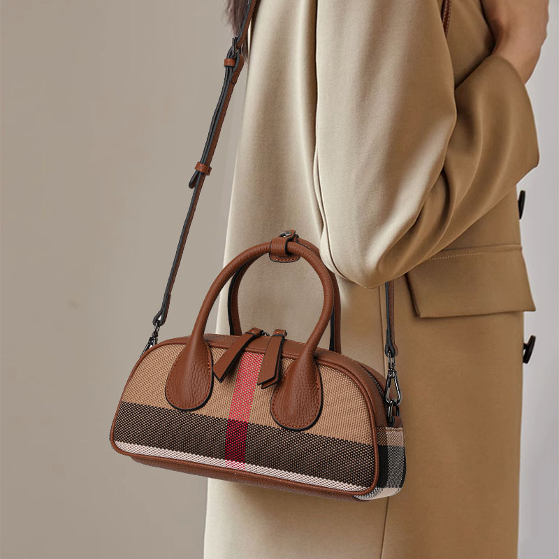 Women's Canvas & Leather Bowli - Leatherwork Patterns Free 评论和价格
