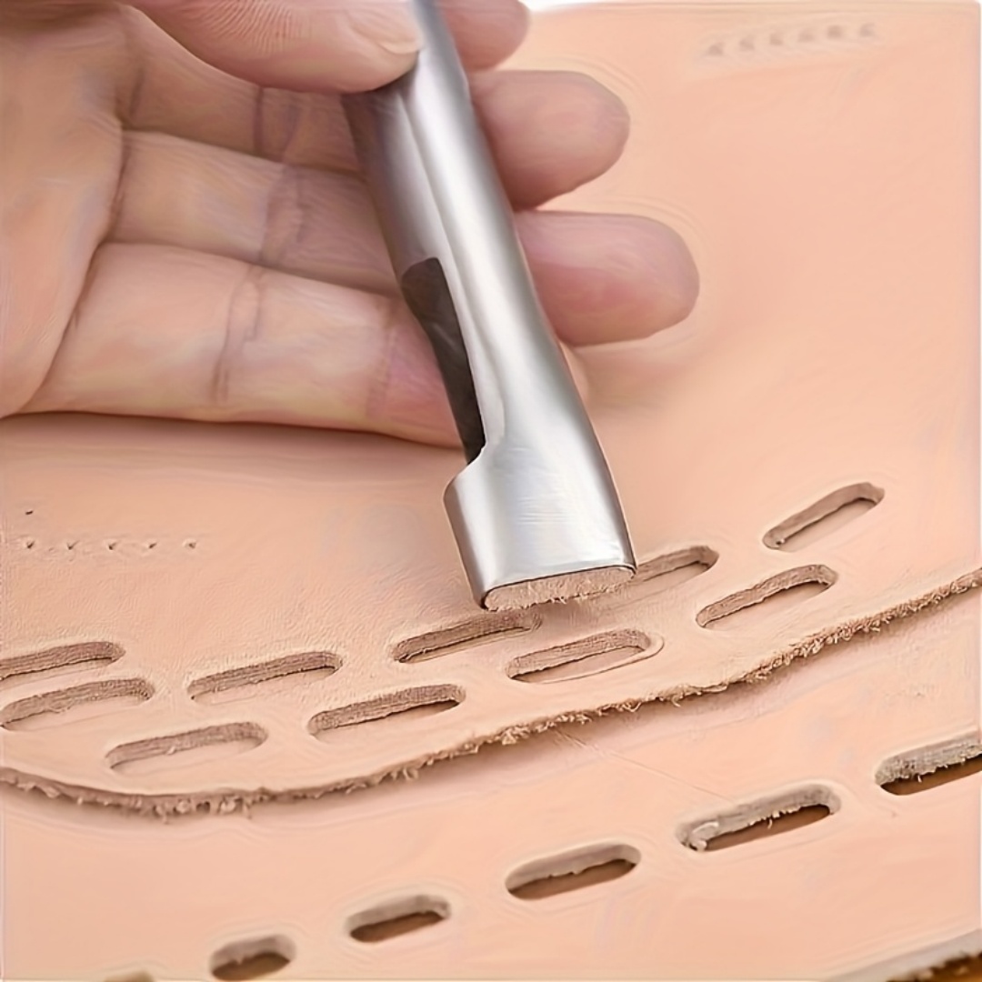 5pcs Leather Oblong Belt Hole  - Leather Punch Revolving 评论和价格