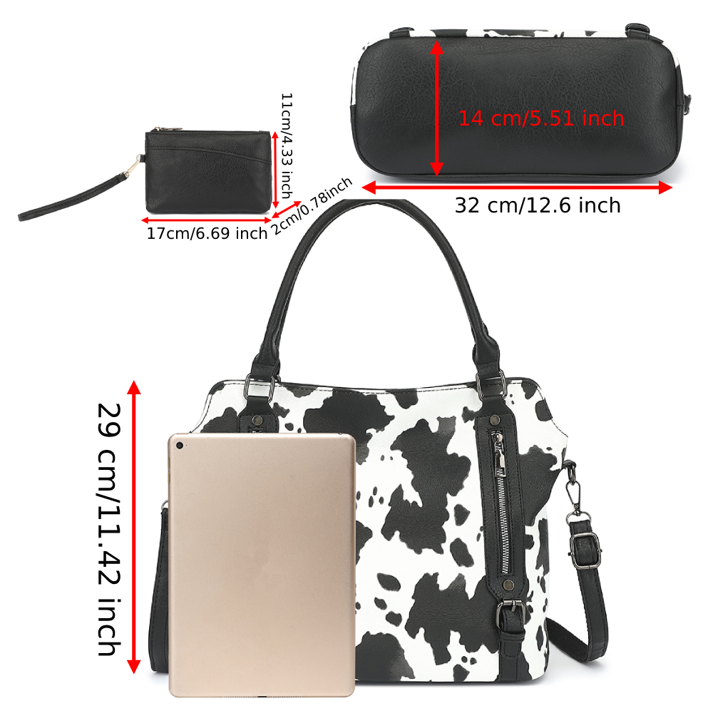 2PC Set Women Tote Bag Classic - Leather Work Bag Women 评论和价格