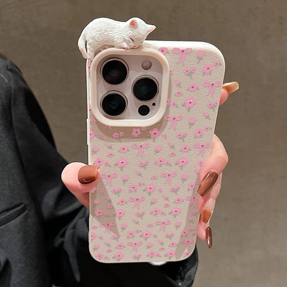 Cute Bow Flower With 3D Cute C - Leather X 评论和价格