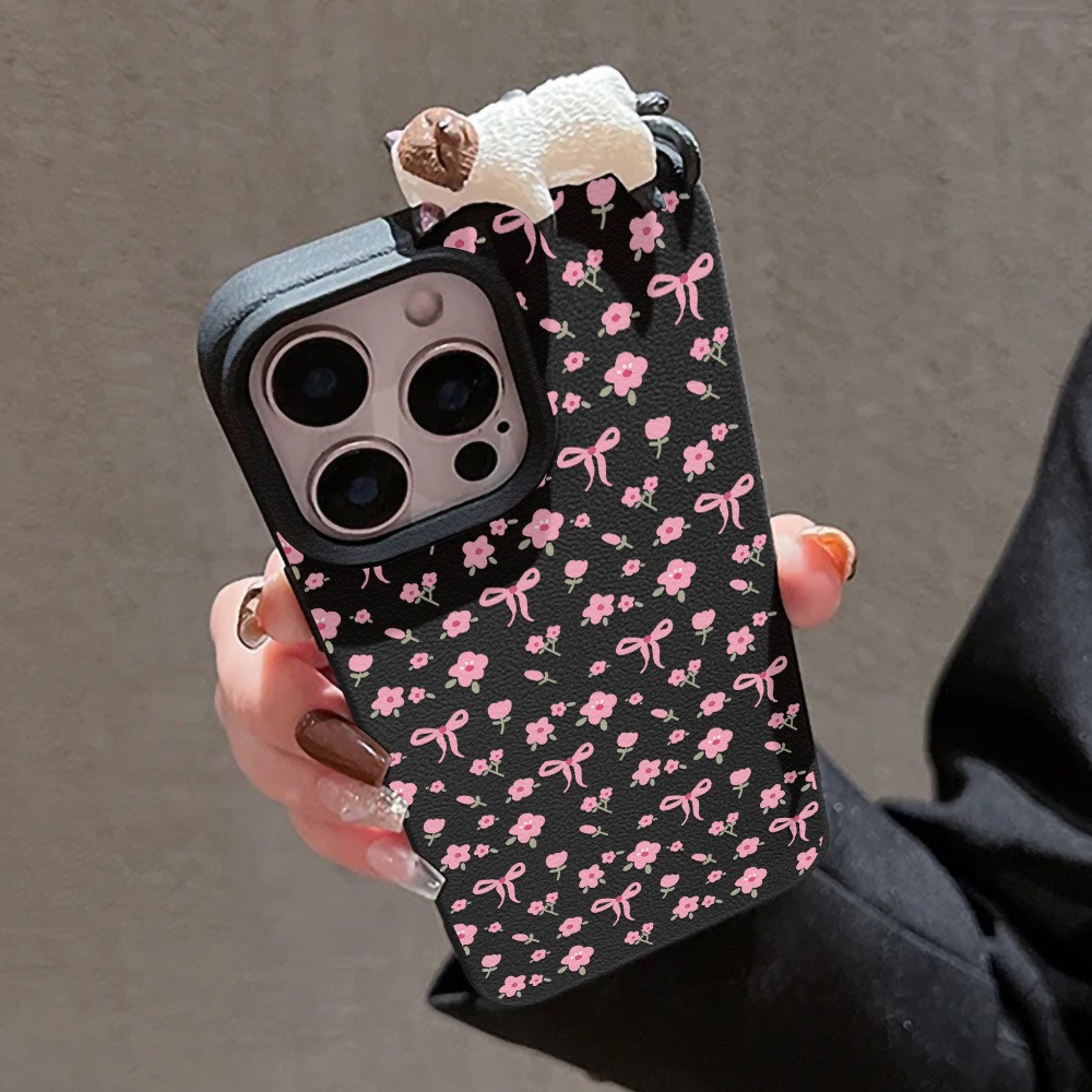 Cute Bow Flower With 3D Cute C - Leather X 评论和价格