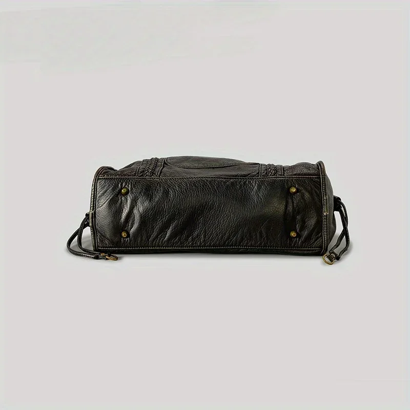 ​​Braided Trim Black Leather T - Leather Work Bag Women 评论和价格