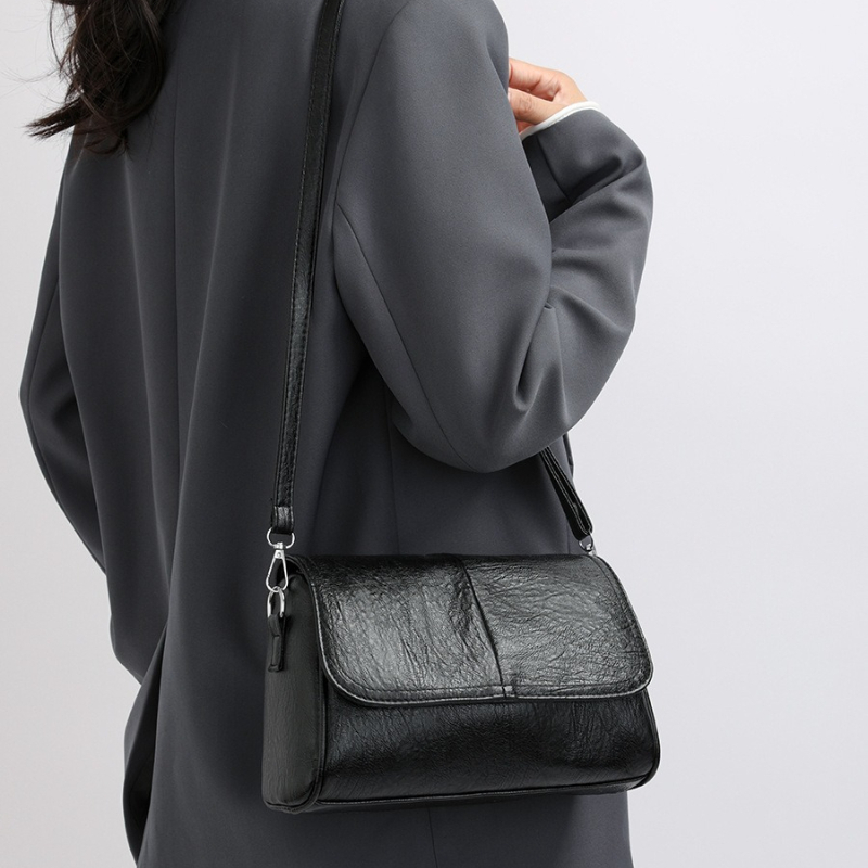 Soft Faux Leather Flap Crossbo - Vintage Leatherwork 评论和价格