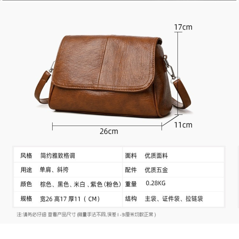 Soft Faux Leather Flap Crossbo - Vintage Leatherwork 评论和价格