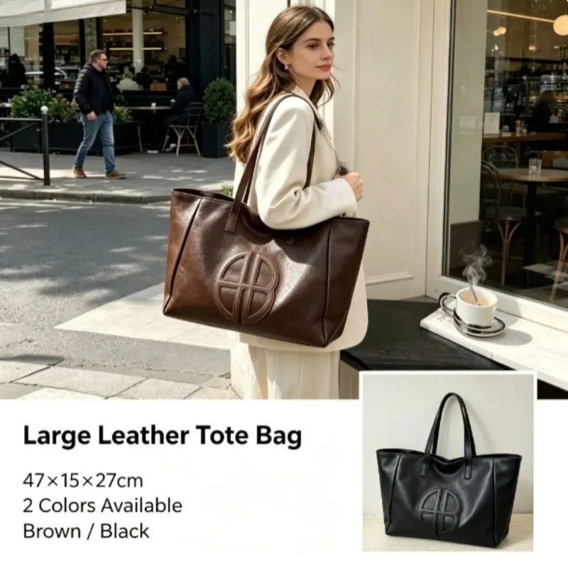 2026 New Retro Large Capacity  - Leather Work Bag Women 评论和价格