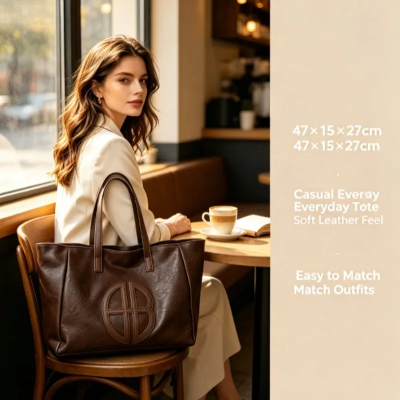 2026 New Retro Large Capacity  - Leather Work Bag Women 评论和价格