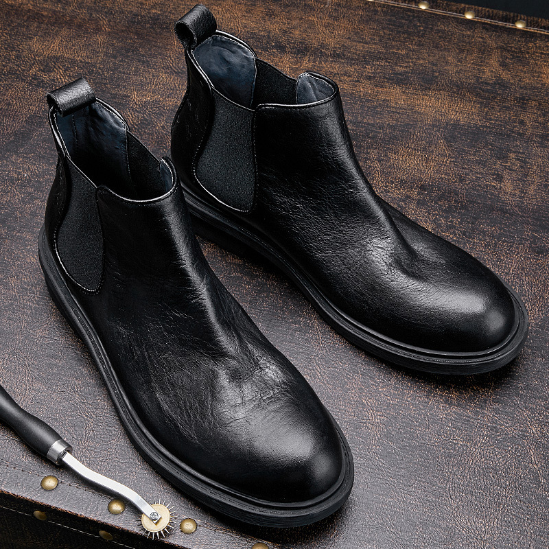Men's Autumn Motorcycle Boots  - Vintage Leatherwork 评论和价格