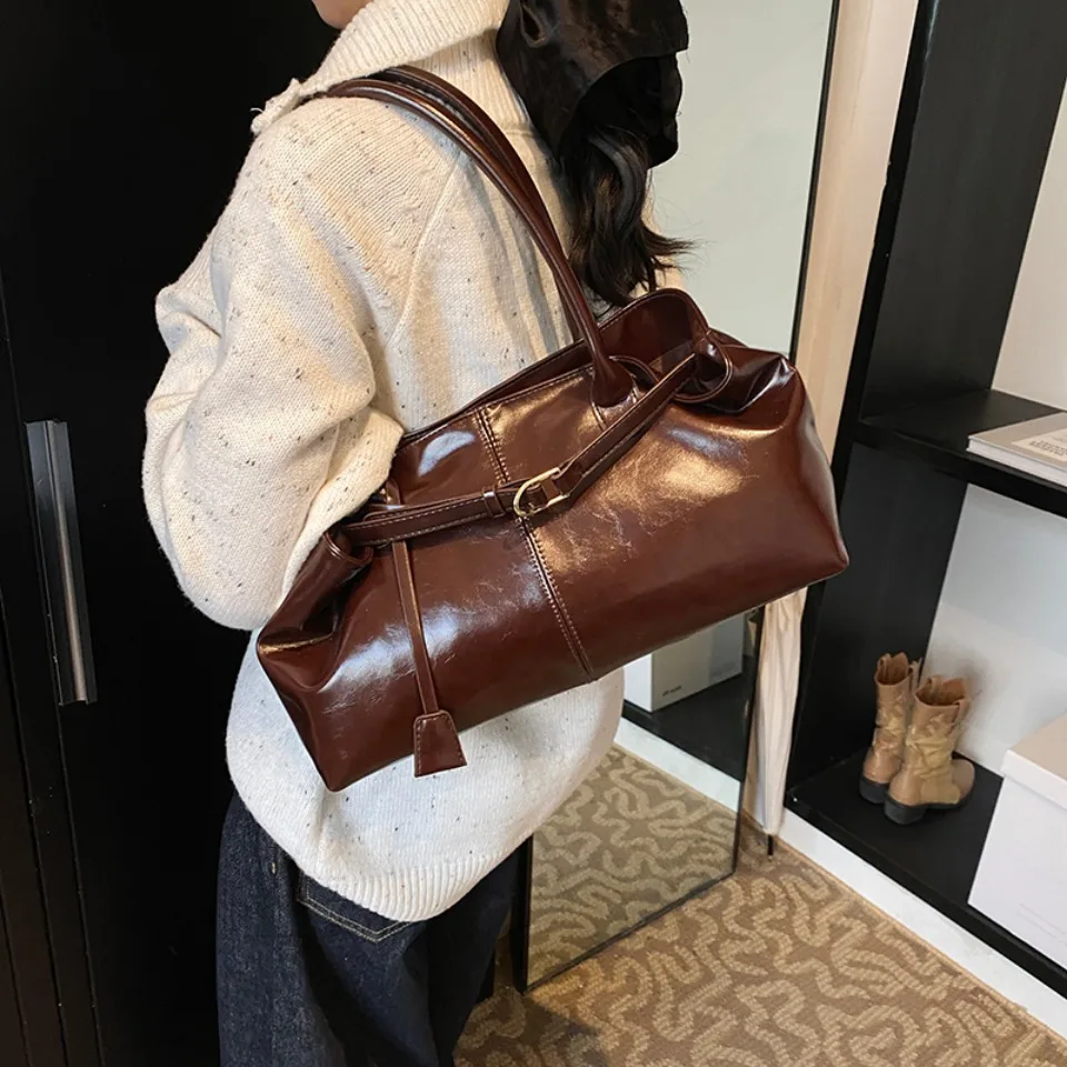 Winter Oil PU Leather Hobo Han - Vintage Leatherwork 评论和价格