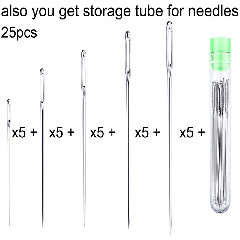 25 Pcs Large Eye Stitching Nee - Leatherwork Needles 评论和价格