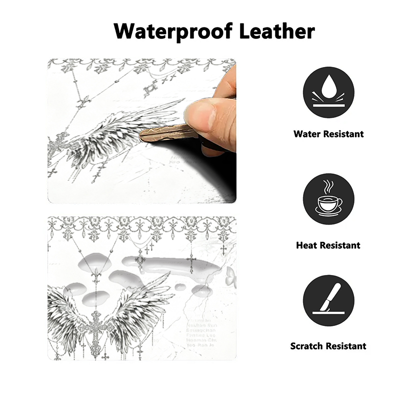 Leather Mousepad Black White A - Leatherwork Table 评论和价格